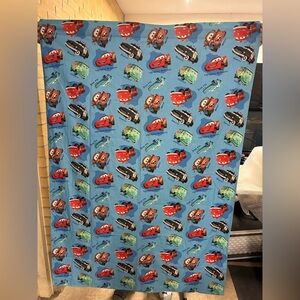 Cars Blue Disney Lightning McQueen Mater King Sheets 43x60”  - Two Sheets
